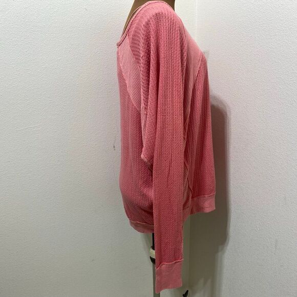 Free People We The Free Womens Santa Clara Thermal V Neck Top Size Medium - Picture 4 of 9